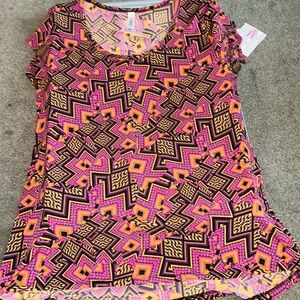 Pink and black lularoe classic T